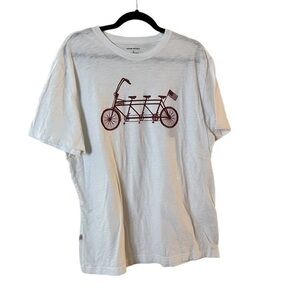 NWOT Banana Republic triplet bicycle built for 3 graphic T-shirt, red & white